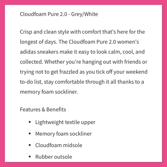 ADIDAS 'Cloudfoam Pure' Sneakers - Picture 2 of 14